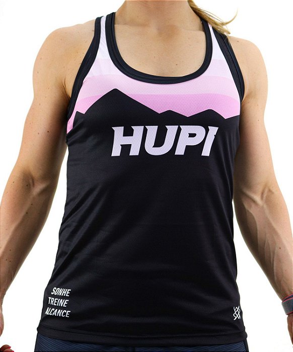 Regata Hupi Shadow Feminina Preto/Rosa Tam: G