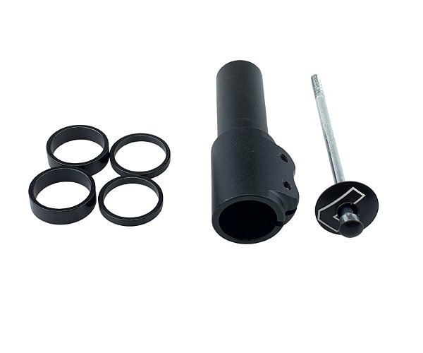 Extensor Prolongador Alongador de Espiga Mesa Guidão Set 1-1/8 - Preto