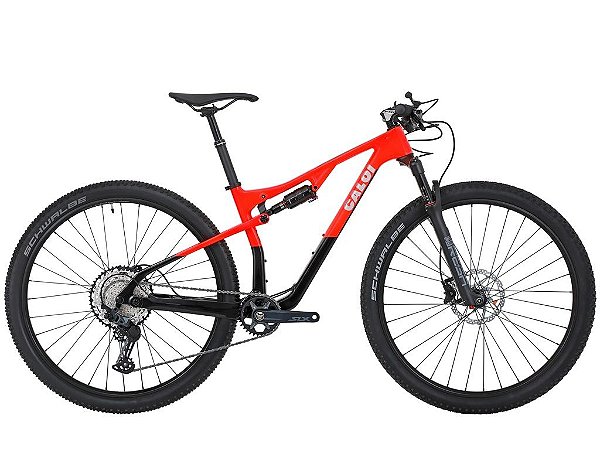 Bicicleta Caloi Elite Carbon FS Vermelho 12V - Tam 15