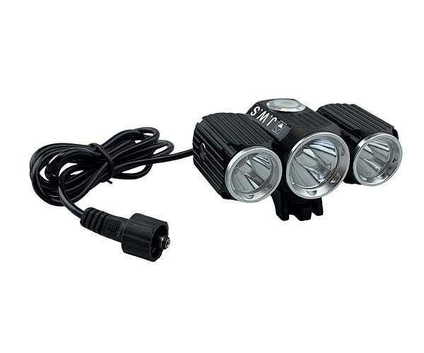 Farol Lanterna J.W.S. De Led Com Foco Fixo Recarregável Triplo (Ws-927)