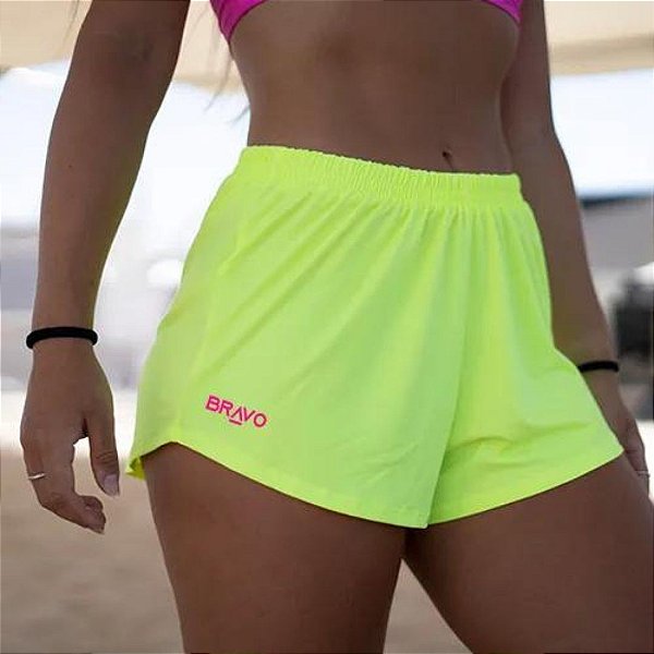 Short Bravo Glow Amarelo Tamanho P