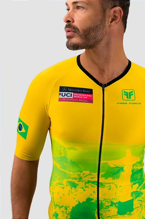 Camisa Free Force Aero Pro Rio – 40 – Amarela - Tam G