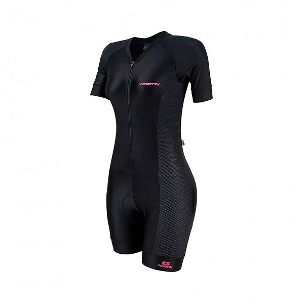 Macaquinho Fem Marcio May Ultra Black Carbon/Neon Pink Tam G