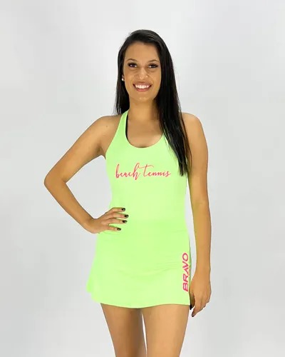 Regata Dry Cool Feminina Raquete Verde Neon Tamanho:GG