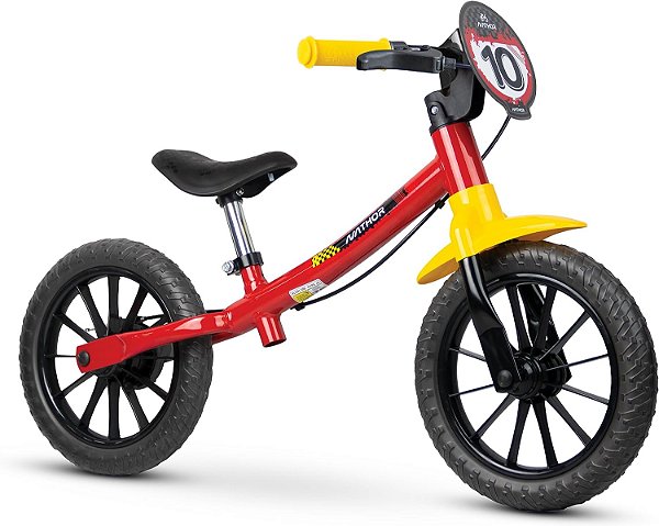 Bicicleta Nathor Aro 12 Balance Bike Fast Verm S/Pedal