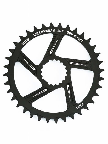 Coroa Ictus  HOLLOWGRAM Offset 6MM 38 T Preta
