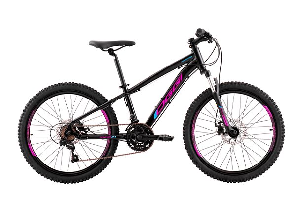 Bicicleta Oggi 24 Hacker 21v Pto/Rosa/Az