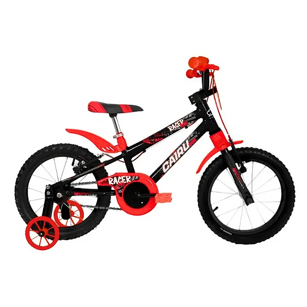 Bicicleta Masculina Aro 16 Racer Kids  Preto/Vermelho