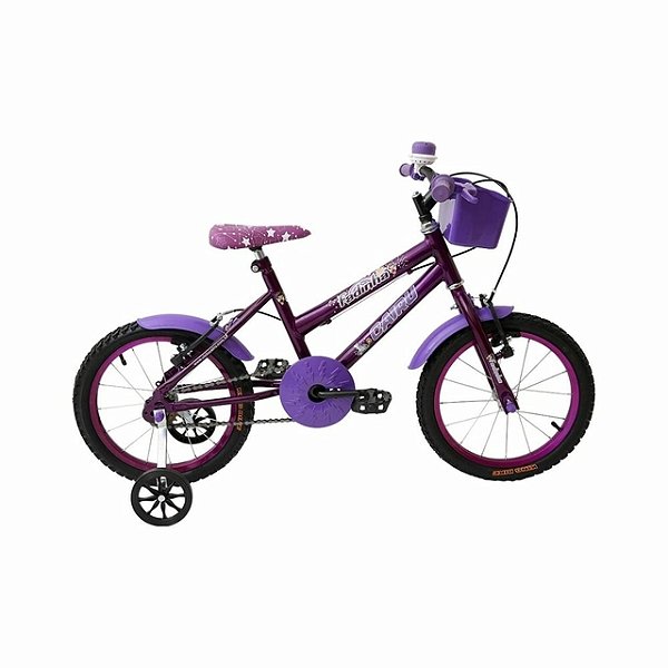 Bicicleta Cairu Infantil Feminina Aro 16 Fadinha Lilas