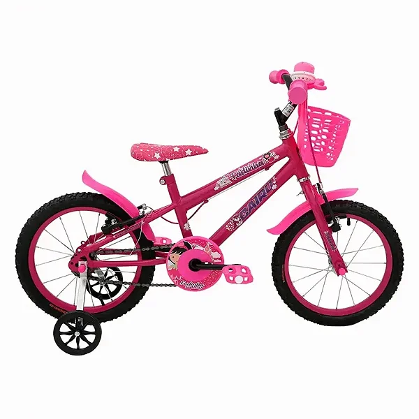 Bicicleta Infantil Aro 16 Feminina Fadinha Rosa/Pink