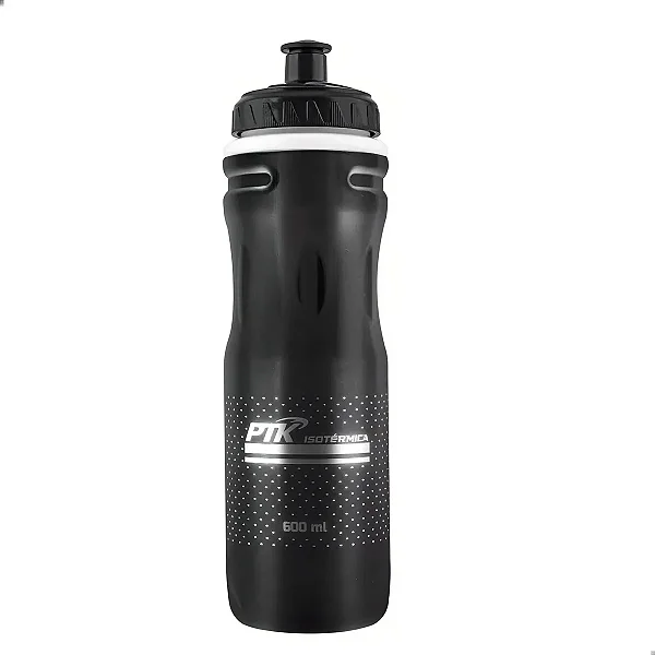 Garrafa Caramanhola Squeeze 600 Ml Isotérmica Corrida Bike Preto