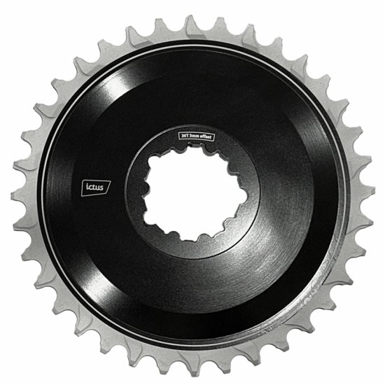 Coroa Ictus Direct 3MM AERO 36T BLACK (Compativel Sram 3 parafusos)