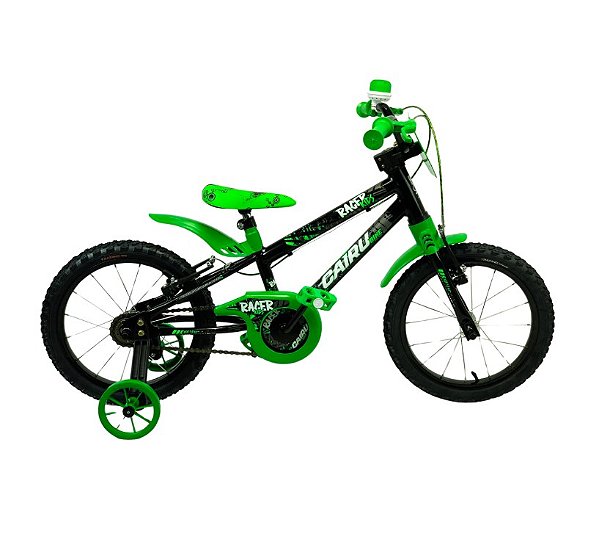Bicleta 16 MTB Maculino RACER KIDS Pto/Verd