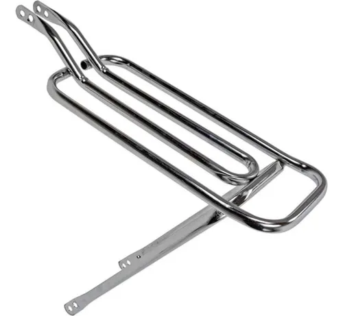 Bagageiro Garupa Bike Tubo Grosso Articulado Cromado