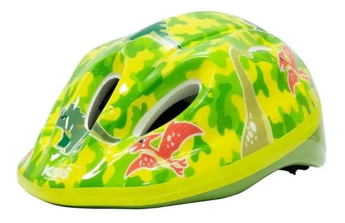 Capacete Infantil Absolute Kids Shake Dino Cor Verde Tam P