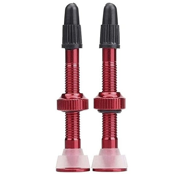 Válvulas Absolute Tubeless Vermelho 48mm 2 Unidades