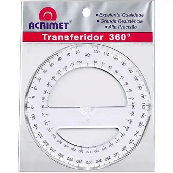 Transferidor 360º Cristal -  Acrimet