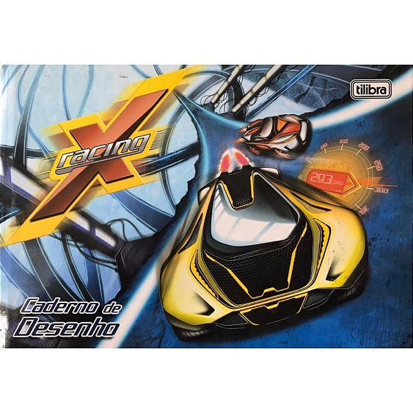 Caderno Brochura De Desenho X-Racing 40 Folhas - Tilibra