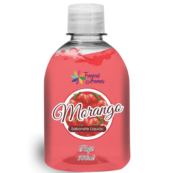 Sabonete Líquido Morango 500ml - Tropical Aromas