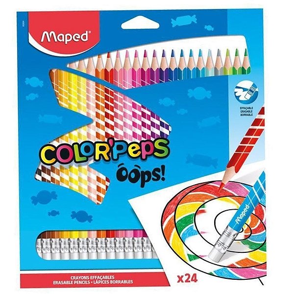 Lápis De Cor Maped Color Peps Apagável 24 Cores