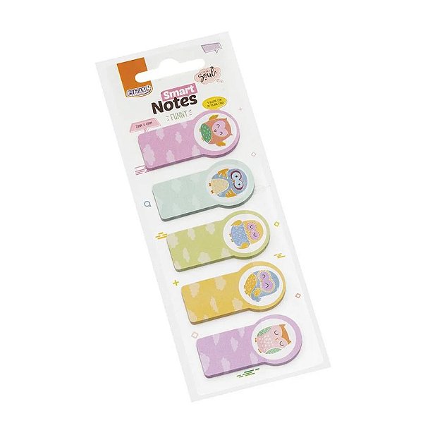 MARCA PAGINAS SMART NOTES FUNNY 23X45 CORUJAS - BRW