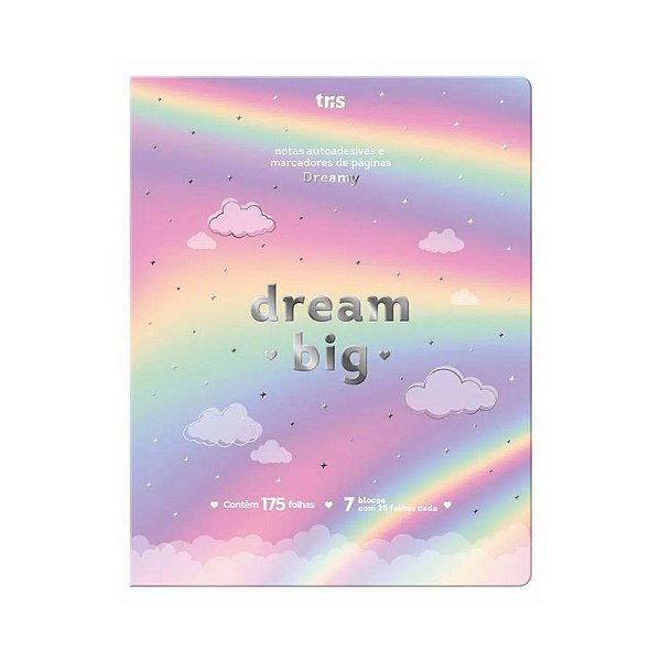 Kit de Notas Autoadesivas Dream Big com 7 Blocos - TRIS