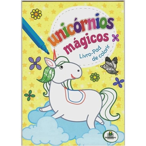 Livro - Unicornios Magicos - Livro-pad de Colorir (Amarelo)