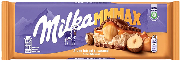 Chocolate Milka MMMax Caramelo e Avelã 300g