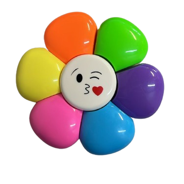 Marca Texto 6 Cores Em Formato de Flor