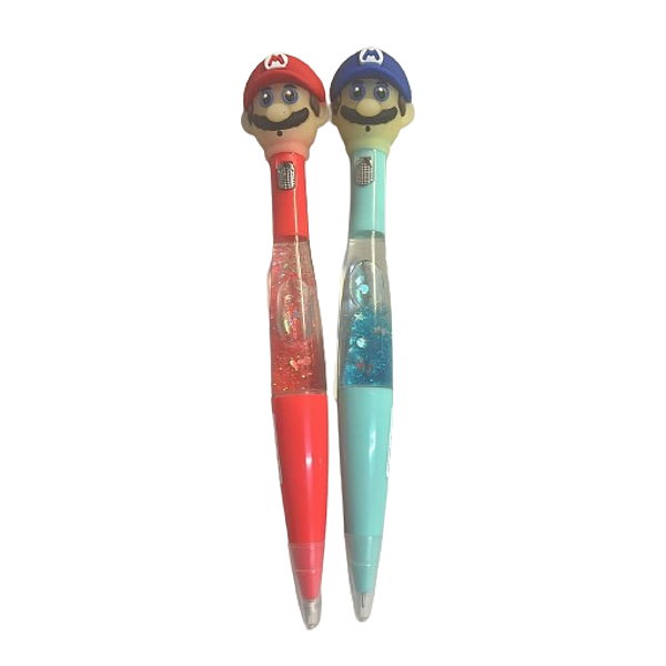 Caneta Super Mário Que Acende (Unidade)