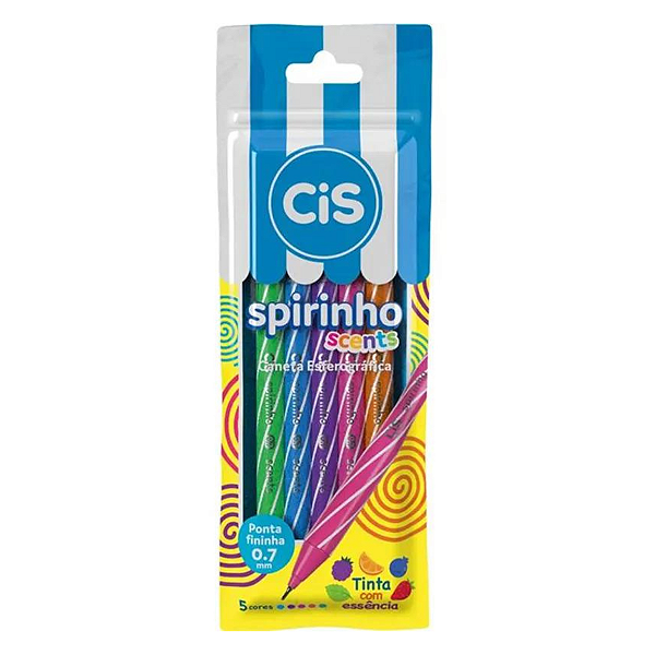 Caneta Spirinho Scents Com 5 Unidades - Cis