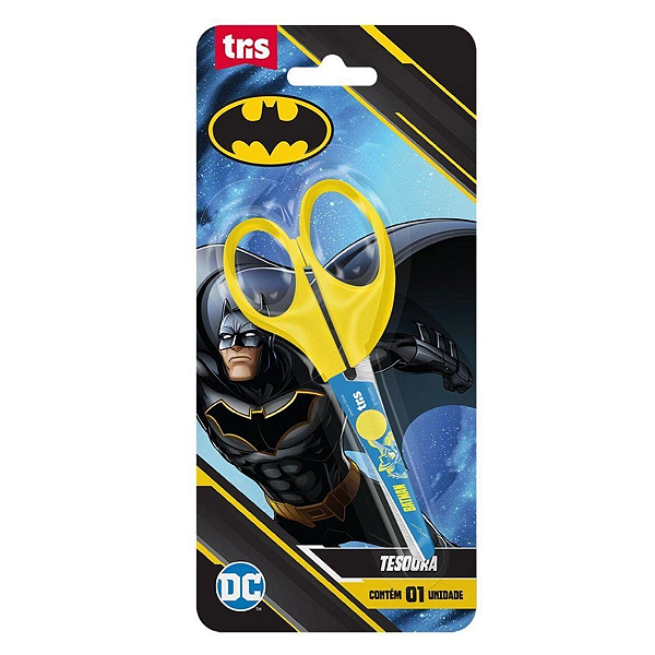 Tesoura Escolar Lâmina Decorada  Batman 13cm - Tris