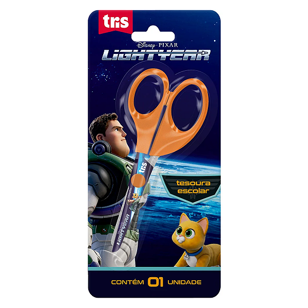 Tesoura Escolar Lightyear Lâmina Decorada - Tris