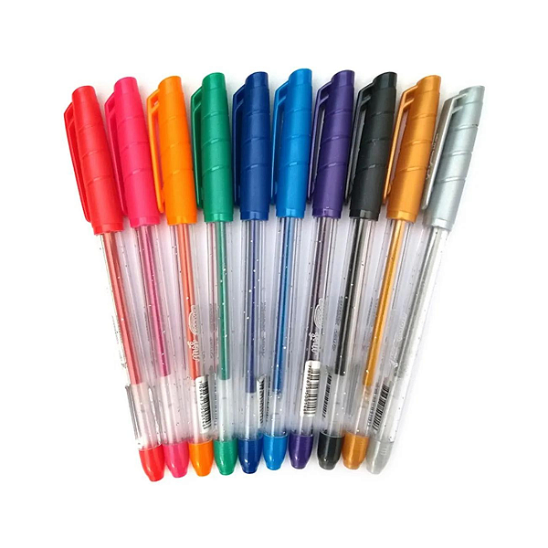 Caneta Gel Glitter Ponta 1.0MM Cores Sortidas  - BRW (Unidade)