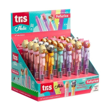 Caneta Borracha Holic Fofurices - Tris