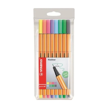 Kit Caneta Stabilo Fine 0.4 Com 08 Cores - Stabilo