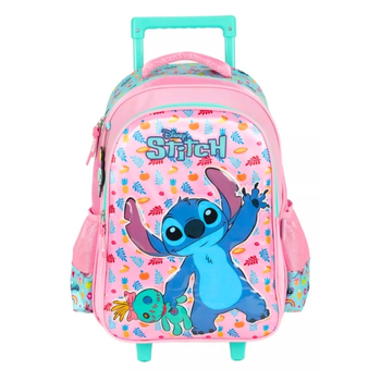 Mochila Stitch Rodinha com Chaveiro