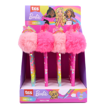 CANETA GEL BARBIE POMPOM - TRIS