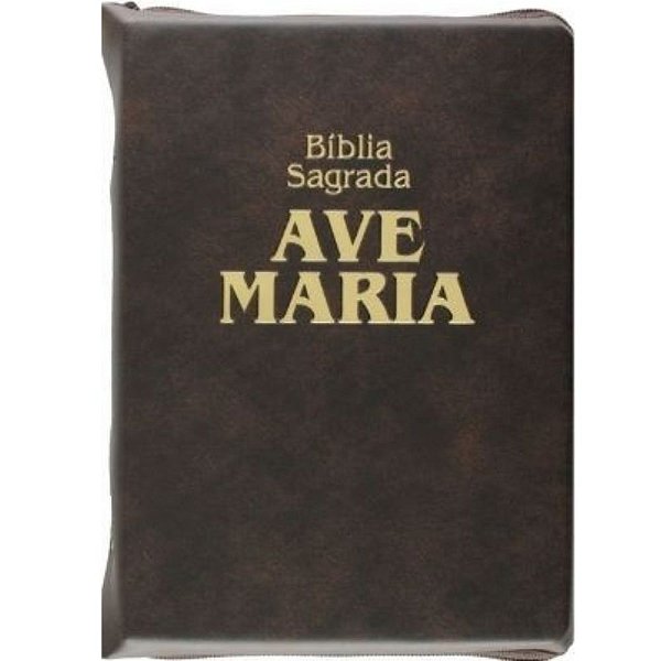 Bíblia Sagrada Ave Maria Tamanho Médio Com Zíper - Ave Maria