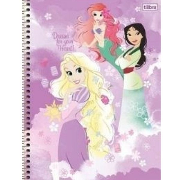 Caderno Universitário Disney Princesa 80 Folhas - Tilibra