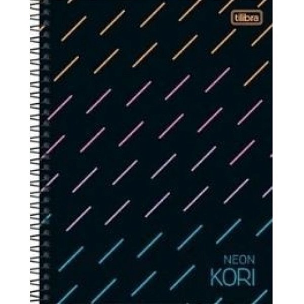 Caderno Colegial Espiral Capa Dura Neon Kori 80 Fls-tilibra