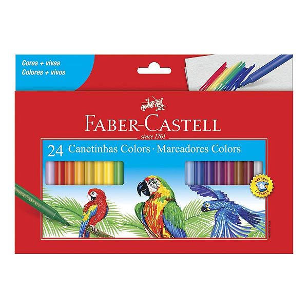 Canetinha Hidrográfica Colors Faber Castell - 24 cores