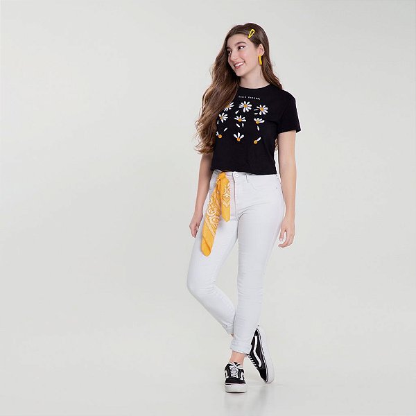 BLUSA LUNENDER HITS MANGA CURTA T-SHIRT 37890 MALHA SILKADA FEMININA 151340-P (CORES SORTIDAS)