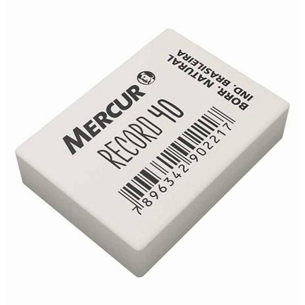 BORRACHA MERCUR BRANCA Nº 40 (M) RECORD P/ LÁPIS 37-P