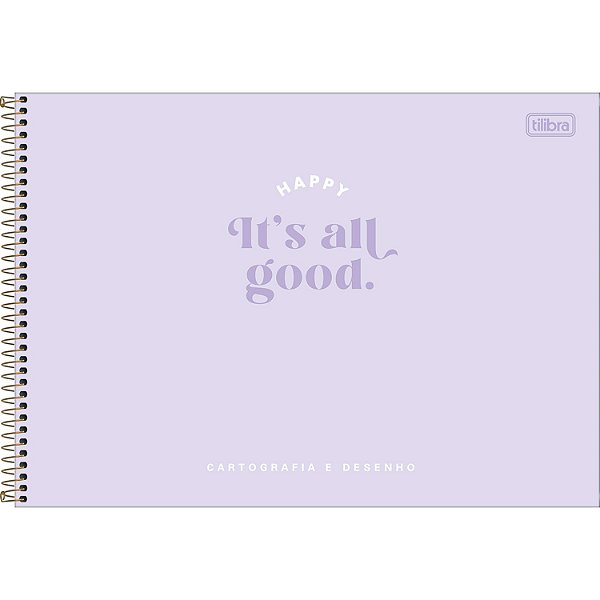 CADERNO TILIBRA CARTOGRAFIA/DESENHO CAPA DURA HAPPY 80 FOLHAS 3654-P