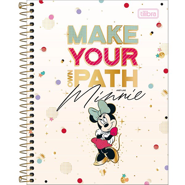 CADERNO TILIBRA UNIVERSITÁRIO 10 MATÉRIAS CAPA DURA MINNIE COLEGIAL 160 FOLHAS 170837-P (CORES SORTIDAS)