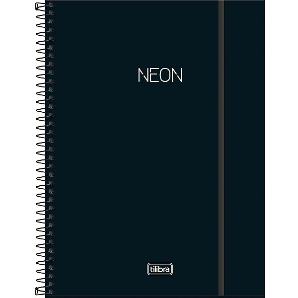 CADERNO TILIBRA UNIVERSITÁRIO 10 MATÉRIAS CAPA DURA NEON COM ELÁSTICO 160 FOLHAS 4804-P