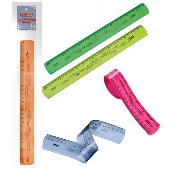 RÉGUA WALEU 30 CM FLEXIVEL 2370-P