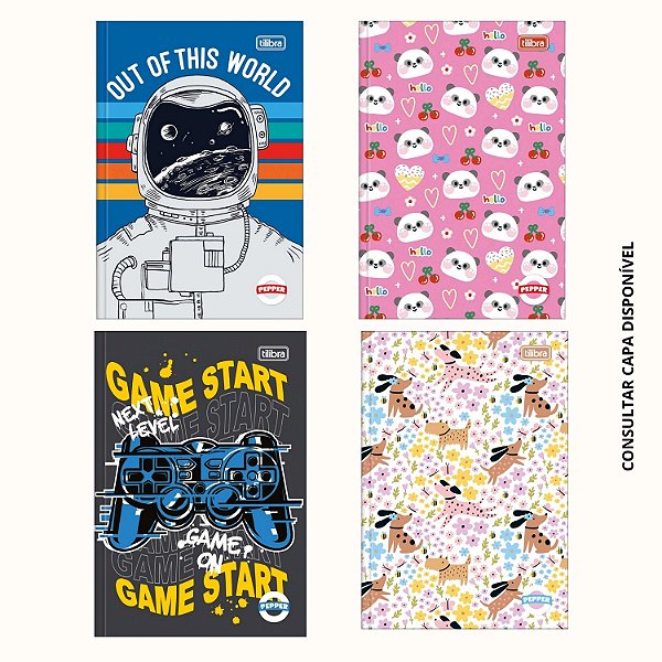 CADERNO TILIBRA BROCHURA CAPA DURA 1/4 (P) PEPPER 80 FOLHAS 170817-P (CORES SORTIDAS)