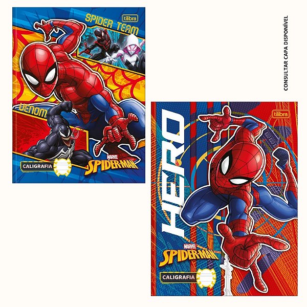 CADERNO TILIBRA CALIGRAFIA/2 LINHAS CAPA DURA SPIDERMAN 40 FOLHAS 1756-P (CORES SORTIDAS)